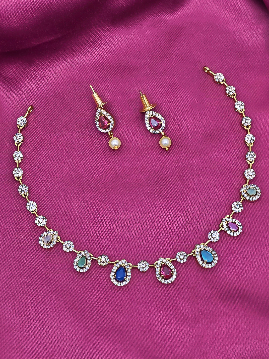 Premium Quality Matt Ad Neckset With Earings