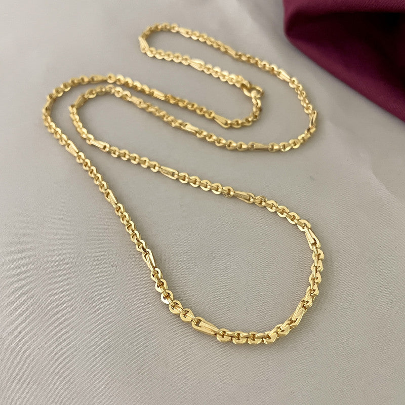 Gold chain necklace with a delicate link design.