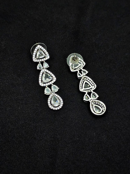 Premium Quality Ad Neckset With Studs - Silver