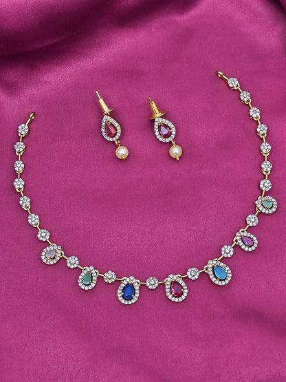 Premium Quality Matt Ad Neckset With Earings