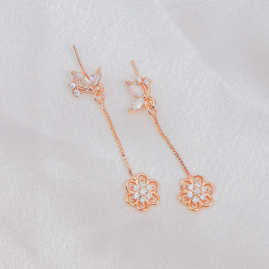 Premium Micro Plated Long chain Design Earring