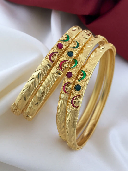 Premium Peacock Model 4 Set Bangles