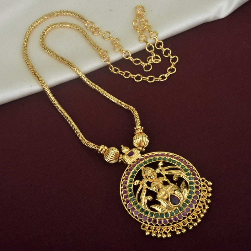 Premium Micro  Plated Necklace with Lakshmi Design Talish