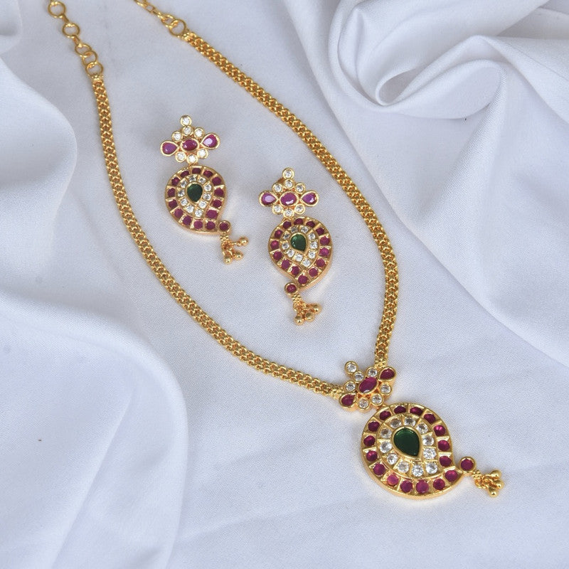 Premium Micro Plated mango Design with multi color With two earring Talish