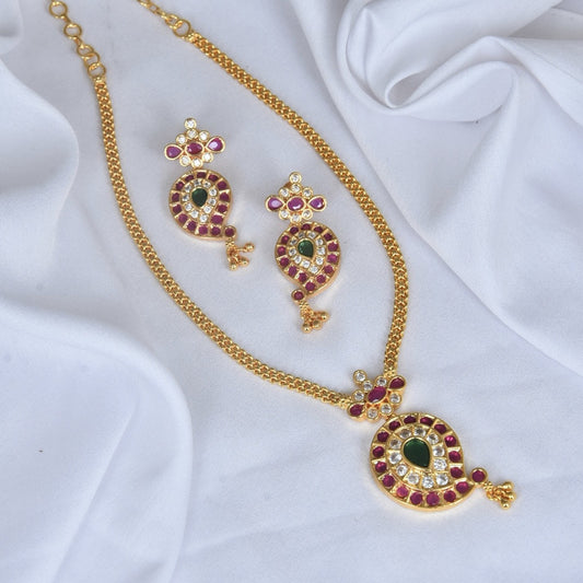 Premium Micro Plated mango Design with multi color With two earring Talish